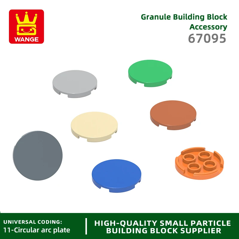 WANGE  67095 100g/126PCS Tile Round 3x3 Building Blocks Moc Color Accessories Compatible with Brick DIY Spare Parts Toy Gift