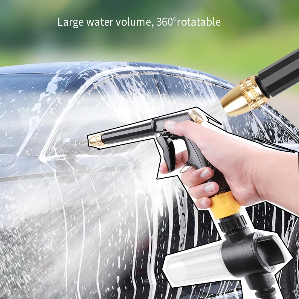 Portable Car Wash High Pressure Water Spray Gun Sprinkler Foam Water Gun for Auto Home Garden Cleaning Car Washer Accessories