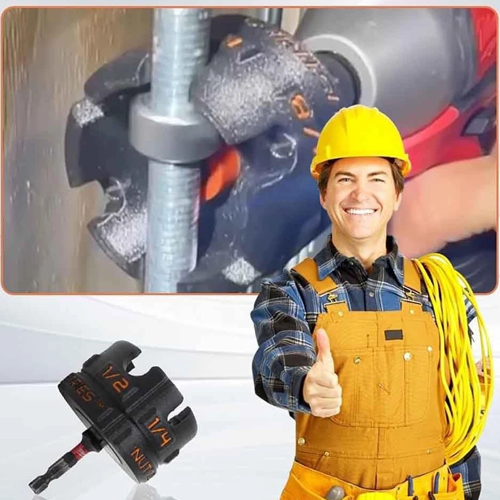 Perlengkapan Bor Mur Multifungsi Mata Bor Mur Soket Kit Penggerak Putar Mur Sayap Berlubang untuk Pelepasan Mur dan Baut Cepat