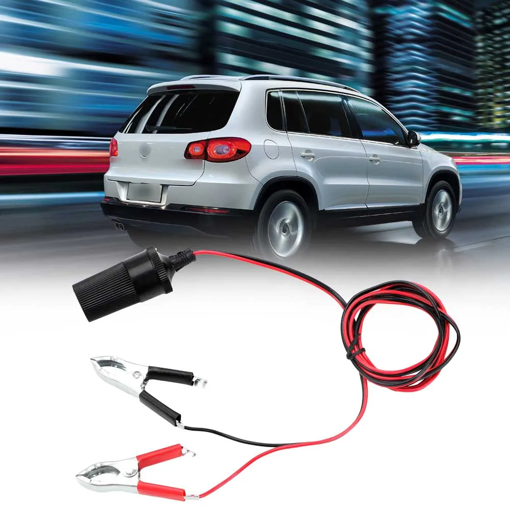 

Car Accessories Female Batteries Socket Plug Cigarette Lighter Power Socket Adaptor Car Battery Terminal Clamp Clip 12V 15A