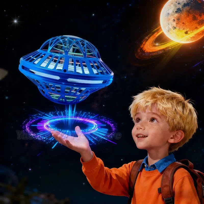

UFO Intelligent Sensing Flying Ball Hovering Saucer Floating Ball Black Technology Fingertip Gyroscope Children's Toy