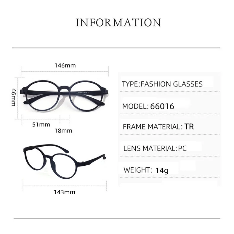 Neue Retro Mode Ultraleicht TR90 Weiche und Bequeme Runde Lesebrille für Frauen Mann Anti Blau Licht Presbyopie Brille – Detail 4
