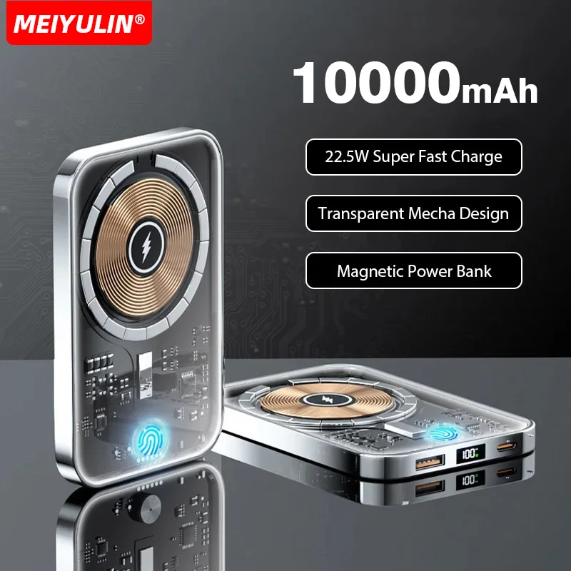 

Wireless Magnetic Power Bank 10000mAh Portable External Spare Battery Fast Charger Powerbank For Macsafe iPhone Xiaomi Samsung