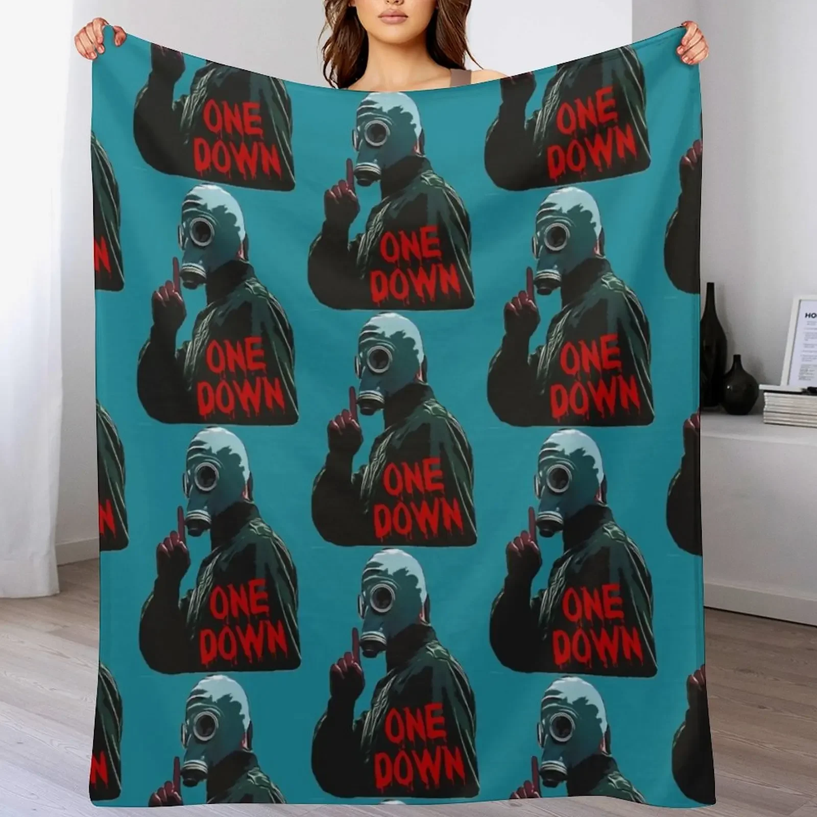 One Down T Shirt - Dead Mans Shoes Style Throw Blanket Soft Plaid Hairy Plush Luxury St Blankets