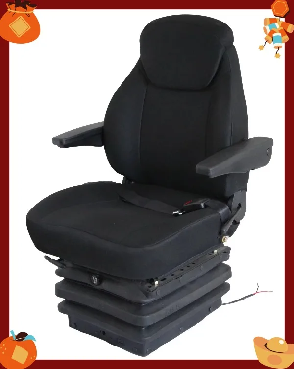 Factory Supply Quality High Truck Seat air Suspension Truck Driver Seat Pvc Tractor Seat with Armrest