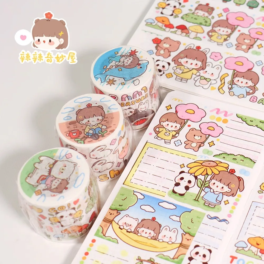 

1pcs/1lot Decorative Adhesive tapes Cute Girl masking tapes Junk Journal Scrapbooking stikcers DIY Paper