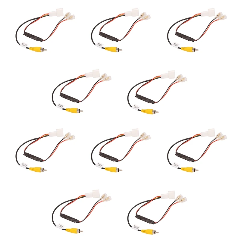 10X 4 Pin Car Reverse Camera Retention Wiring Harness Cable Plug Adapter Connector Fit For Toyota