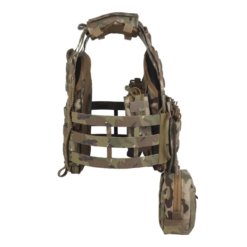 Camouflage tactical vest set, shoulder and waist quick release, combat vest outdoor