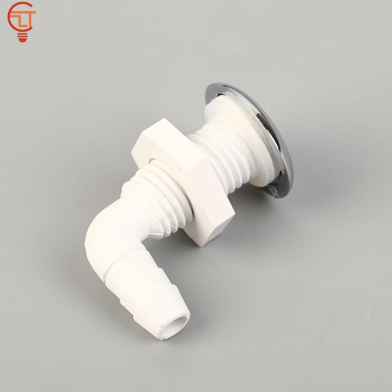 1pc Tub Air Jet Air Nozzle Chrome-plated Surface Non-metallic with White Base Massage Bathtub Accessories