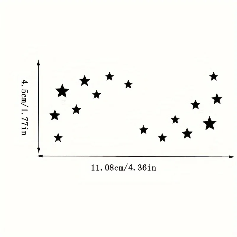 1PC Starry Night Sticker Motorcycle Car Mirror Vinyl Decal Matte Star Design Waterproof Auto Exterior Decor