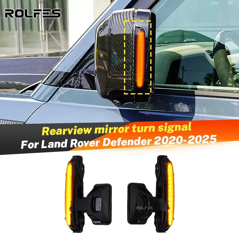 

Указатель поворота в зеркале заднего вида ROLFES для Land Rover Defender 90 110 L663 2020-2025, аксессуары для наружного освещения