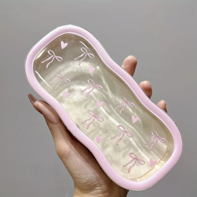 1-teiliges magnetisches Brillenetui mit herzförmigem Schleifen-Design – transparente tragbare Aufbewahrungsbox für Männer und Frauen – ideales Geschenk, süße Brillen