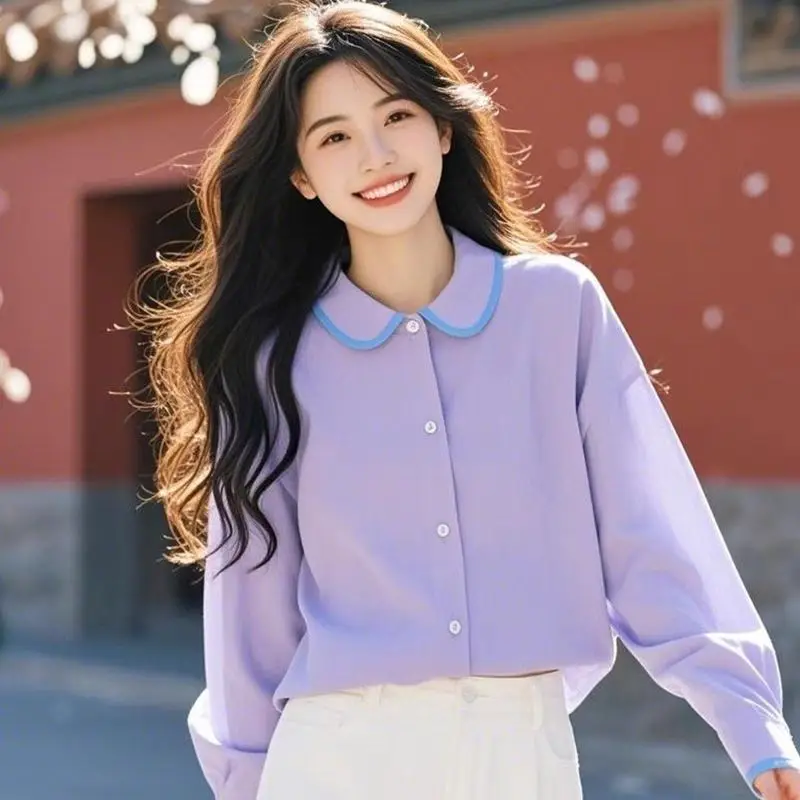 

Spring Casual Korean Fashion Office Lady Simplicity Elegant Trend Sexy Buttons Single Breasted Long Sleeve Youth Lively Bright E
