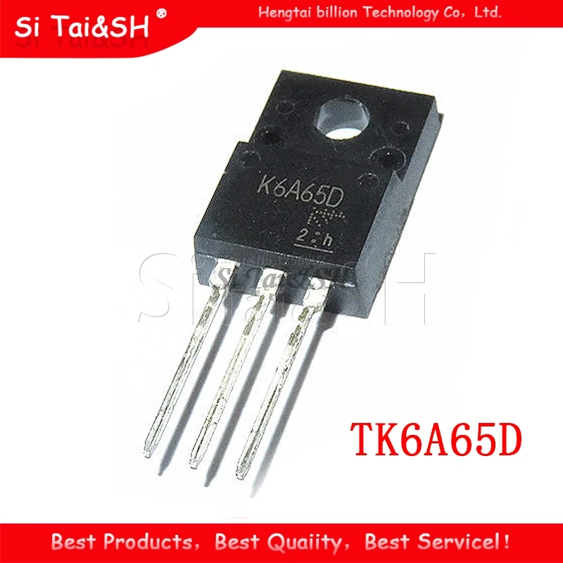 FET N-Ch do MOSFET, TK6A65D, TO-220F, K6A65D, TO-220, TK6A65, TO220F, 650V, 4,0 s, 10 uA .95 ohms, 10 PCes