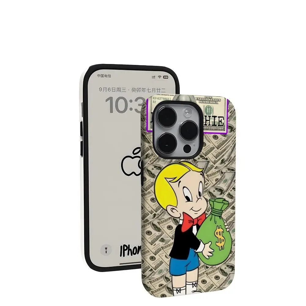 Cartoon Richie Rich Handyhülle Neu für iPhone 17 16 15 14 13 12 11 Pro Max X XR XSMax Plus Glänzende Folie Harte PC-Abdeckung – Detail 9