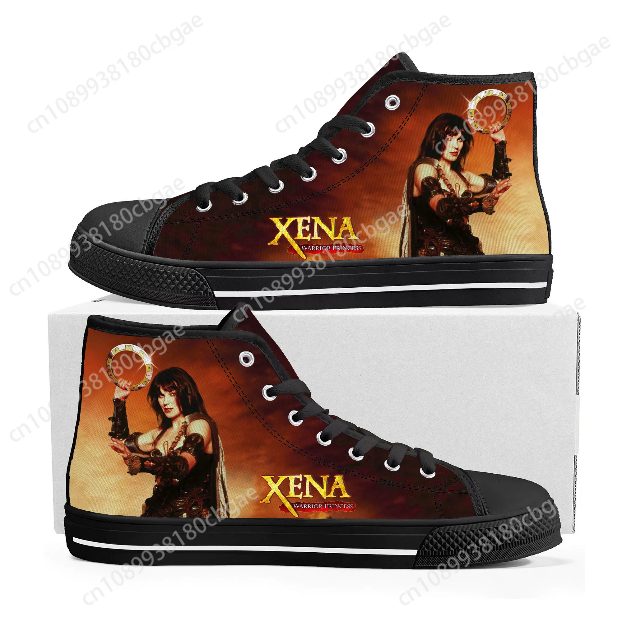 Xena Warrior Princess High Top Sneakers Mens Womens Teenager High Quality Gabrielle Canvas Sneaker Shoe Casual Custom Made Shoes