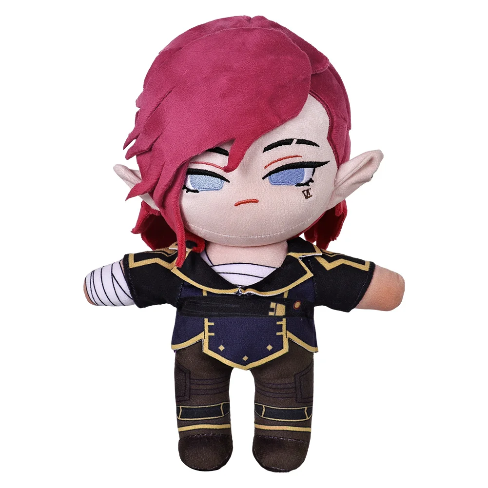 Fantasia 27 cm Carino Caitlyn Mascotte Peluche Gioco LoL Cosplay Figurine Puntelli Donna Uomo Regali Halloween Carnevale Party Decor