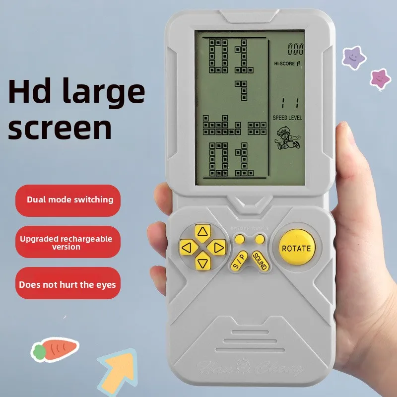 New Large-screen Tetris Game Console Puzzle Brain Development Intellectual Nostalgia Retro Toy