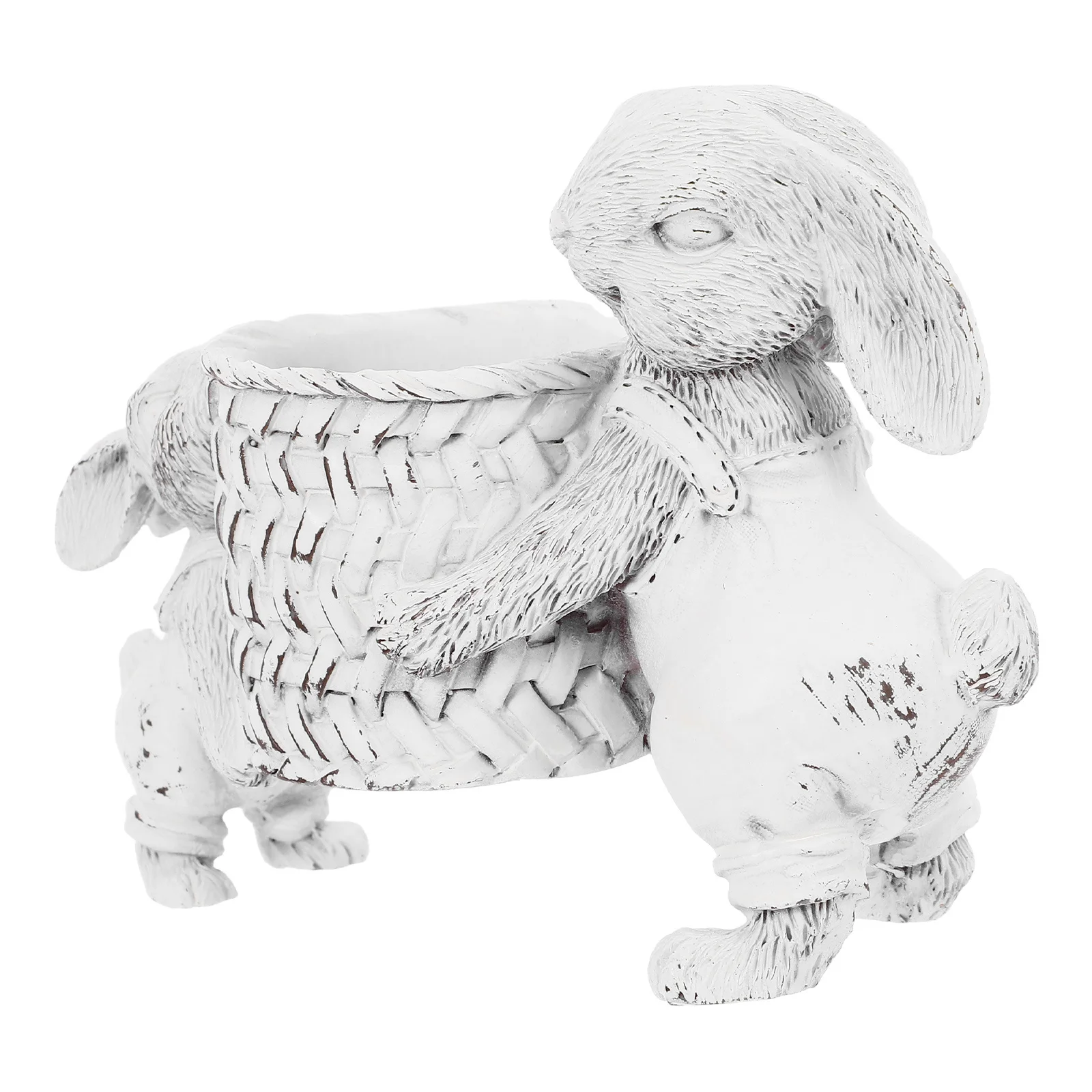 

Resin Easter Bunny Pen Holder Cute Pencil Case Cartoon Style Decorative Pen Storage Stand Funny Rabbit Pencil Case