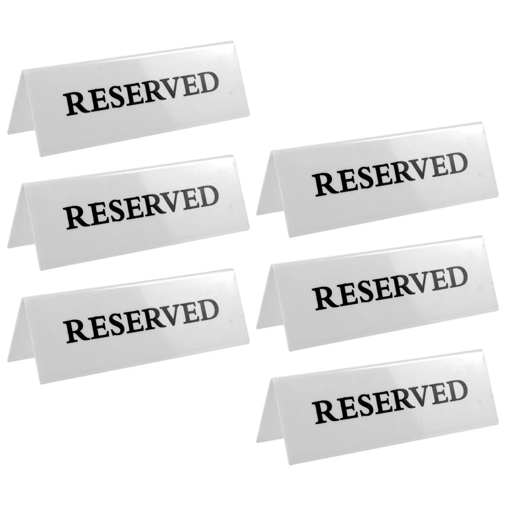 

6pcs Reserved Signs Reserved Seating Signs Wedding Party Restaurant Reserved Signs reserved signs for restaurant tables