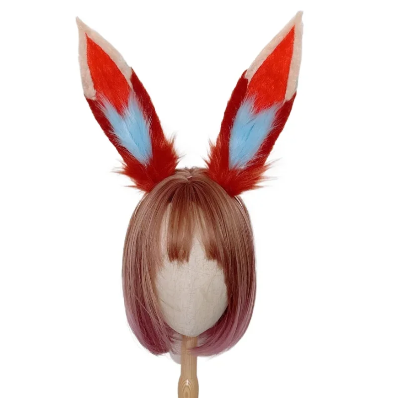 Aurora Furry Ears Headband Headwear Plush Tail LOL The Rabbit Aurora Cosplay Props for Halloween Carnival Party Accessories
