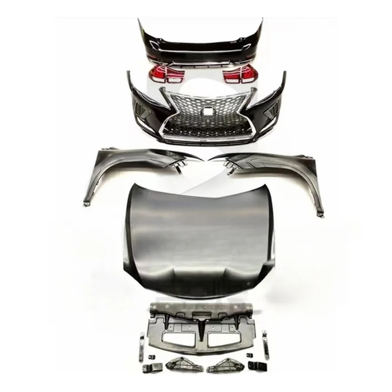 High Quality Upgrade Body Kit Front Rear Bumper Grille Hood Fender Lamps Fit for RX330 2006-2008 to RX350 2020