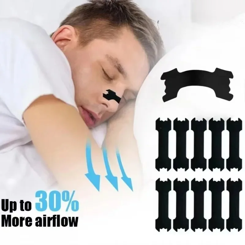 

100/50PCS Black Nose Strips Extra Strength Nasal Strips Better Sleeping Non-Invasive Anti Snoring Strip for Adult and Child