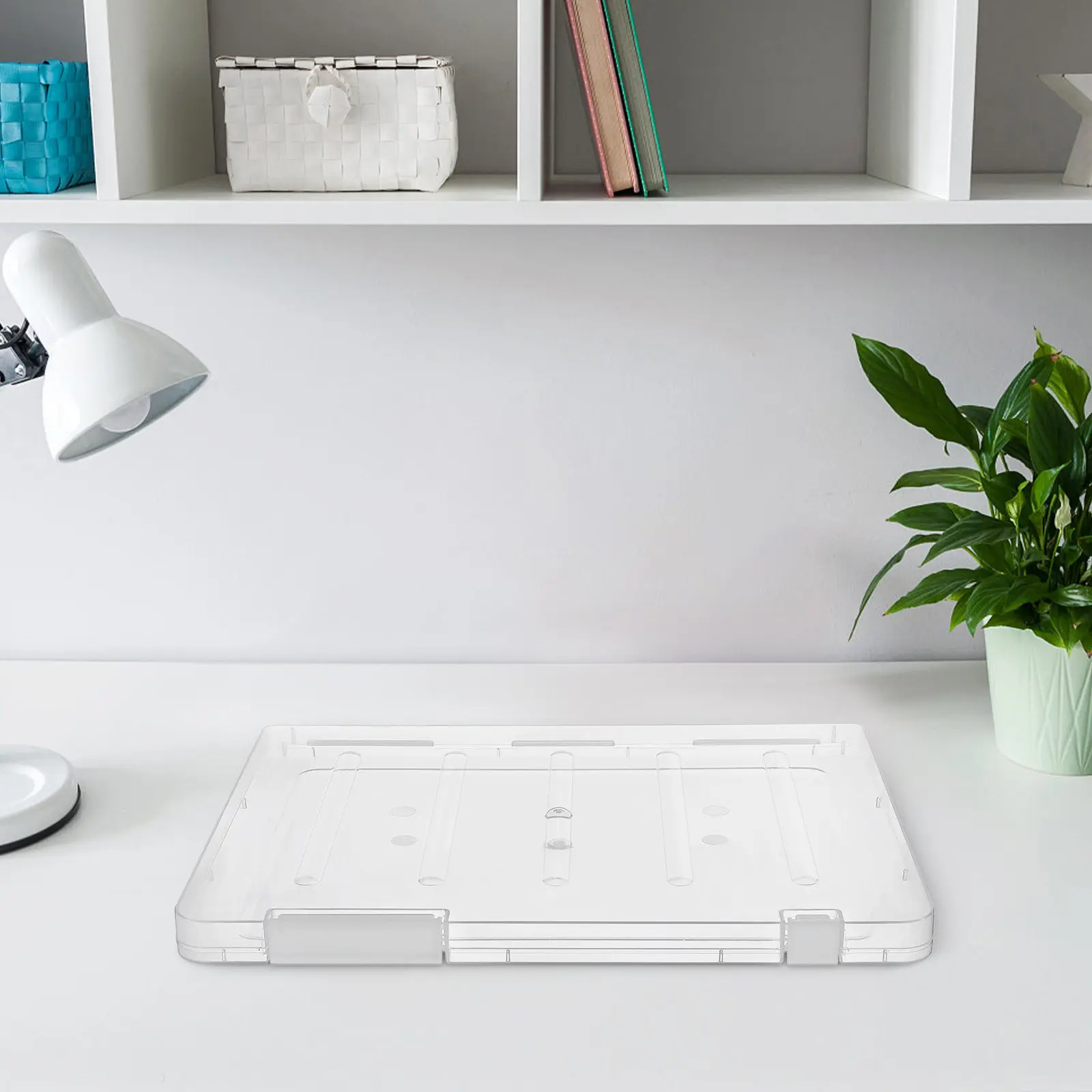 

6Pcs Plastic Document Organizer Box Clear File Storage Case for A4 Papers Office Home School Stationery Holder