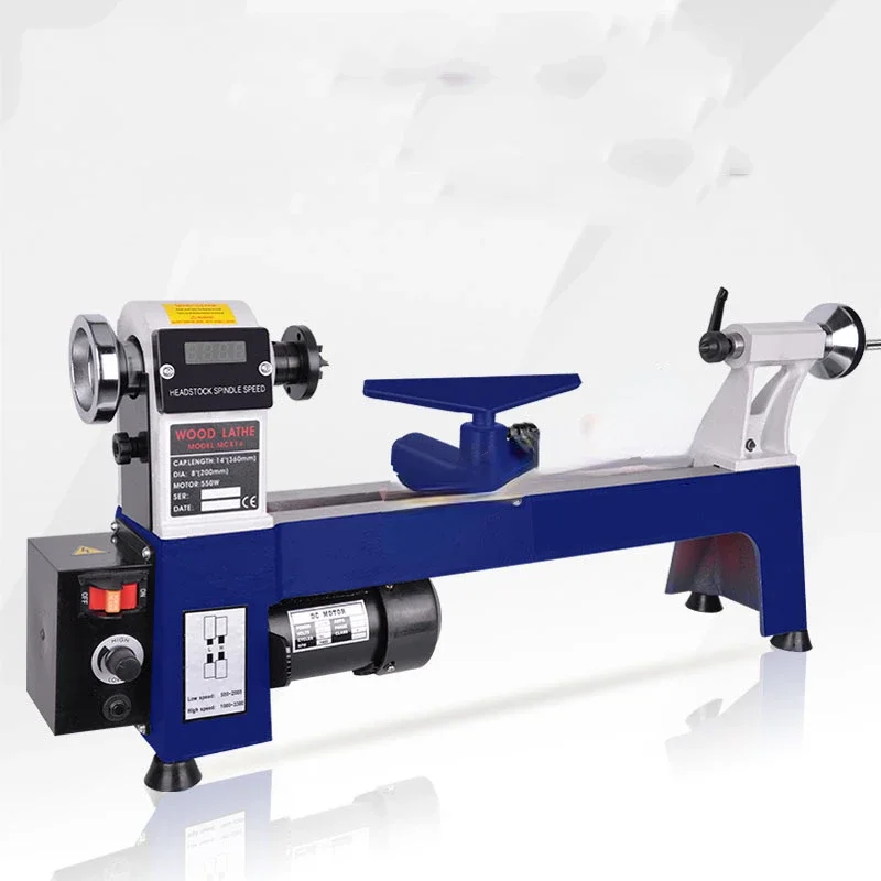 Digital Display Woodworking Lathe Machine, Small DIY Pen-making Multi-function 8 Inch Household Wood Turning Machine