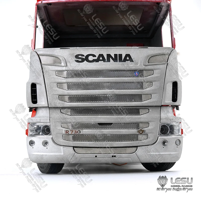 LESU โลหะกันชนหน้าสําหรับ 1/14 TAMIYA RC Scania R730 รถบรรทุก DIY รุ่นรถ