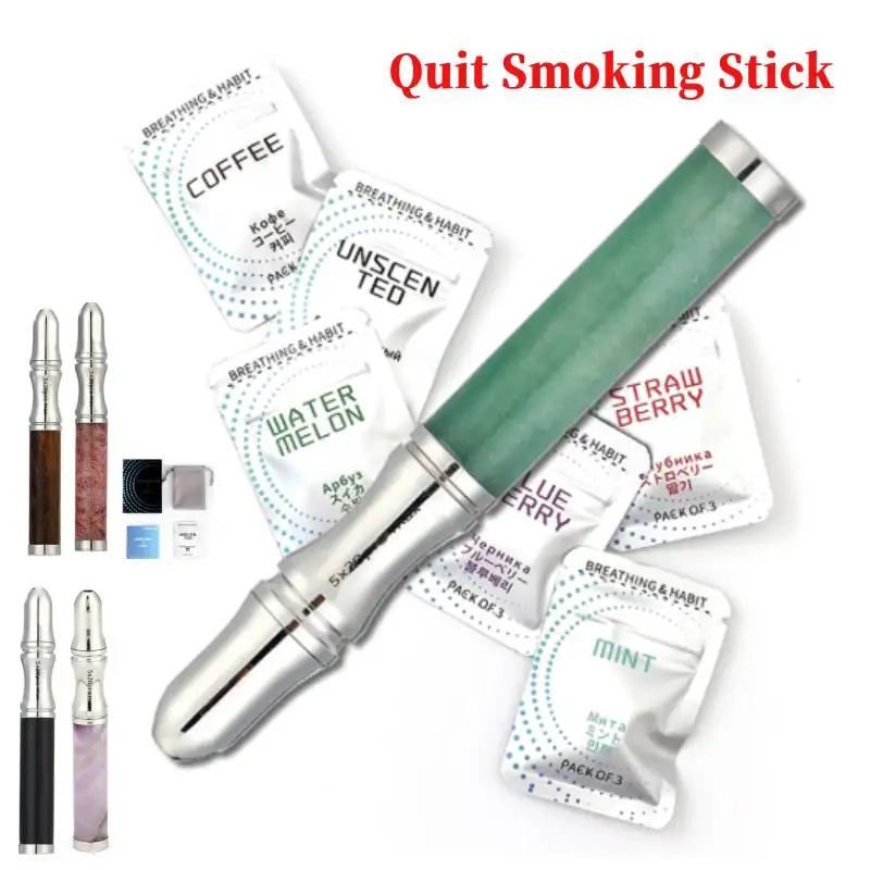 Nikotinfreier Raucherentwöhnungsstift, rauchfrei, Edelstahl, Raucherentwöhnungsstift, aromatisierter Lufteinhalator, Aromatherapie-Diffusor, Geschenk