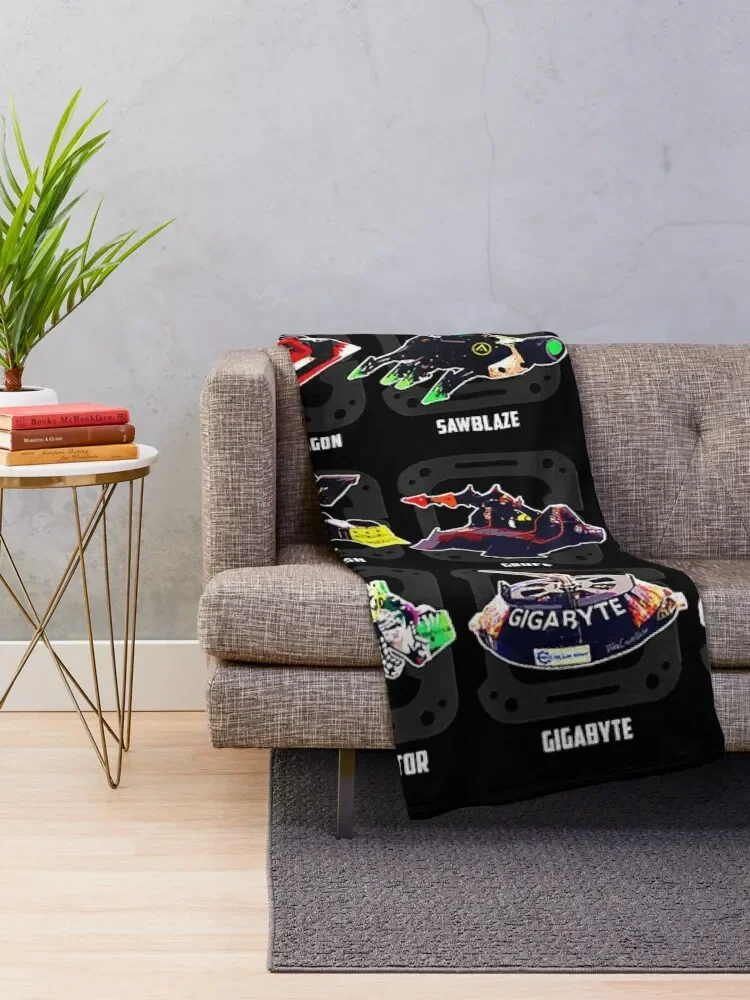 BattleBots Group Robot Photo Box Up Throw Blanket Flannel Fabric Decorative Throw Blankets