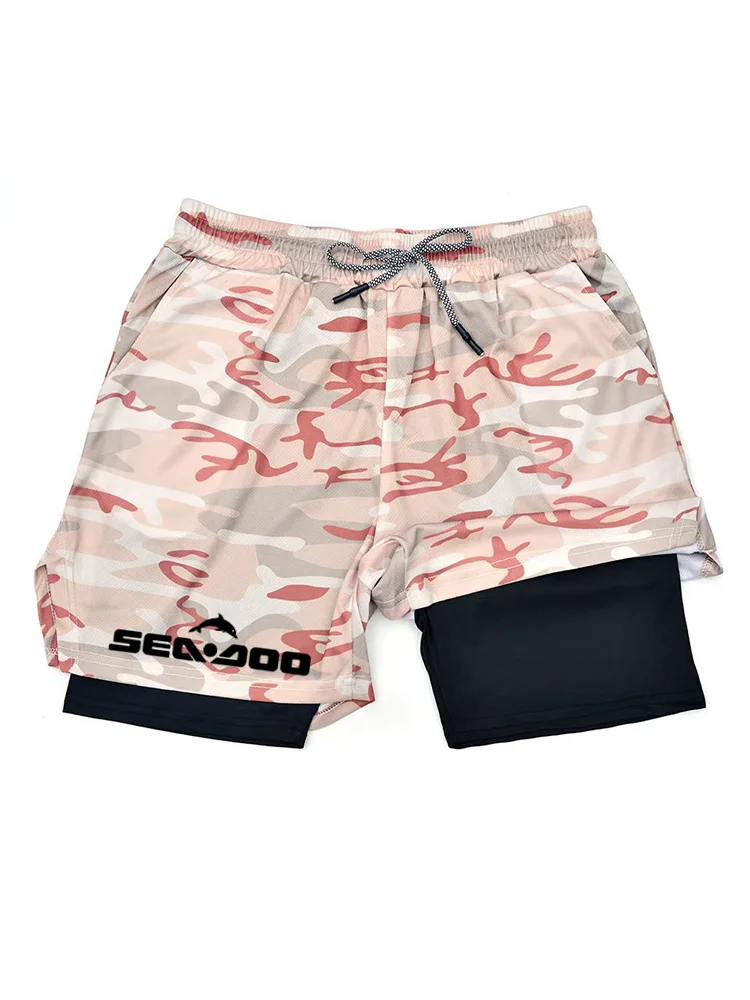 Men's Anime Hunter x Hunter Gym Shorts Bilayer 2-in-1 Breathable Quick-drying Absorb Sweat Sports Short Gym Jogging Pants df0578