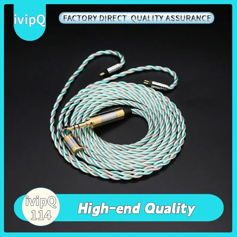 IvipQ 실버 도금 OCC TYPE-C 이어폰 업그레이드 케이블, MMCX 0.78 2PIN N5005 IE900 300 펜더 SE846 제렌토 아이리버용, 4 코어 7N