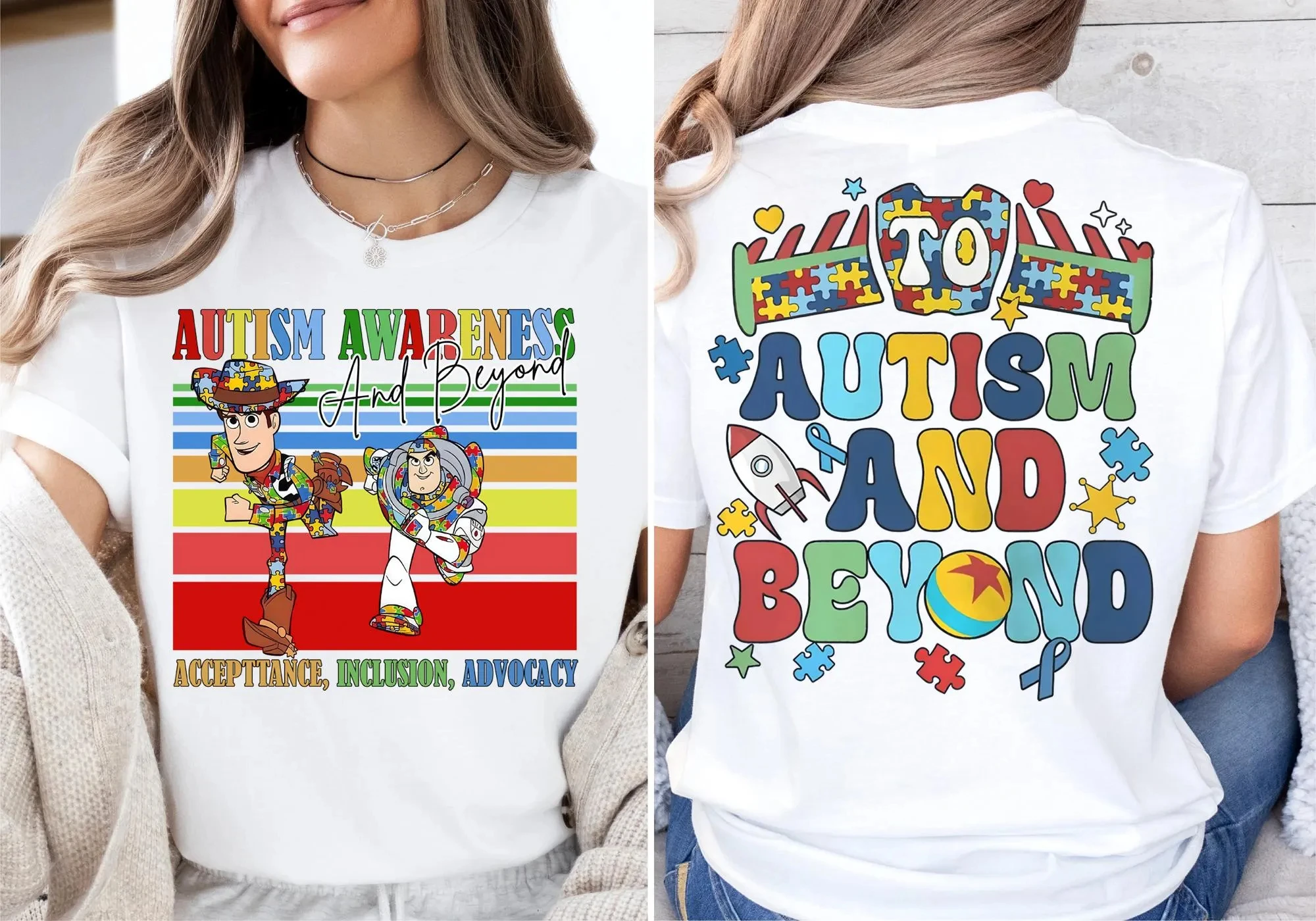 

Женская рубашка с информацией о аутизме «История игрушек» для аутизма и выше, хлопковые футболки с короткими рукавами, рубашка Диснея, летняя женская футболка