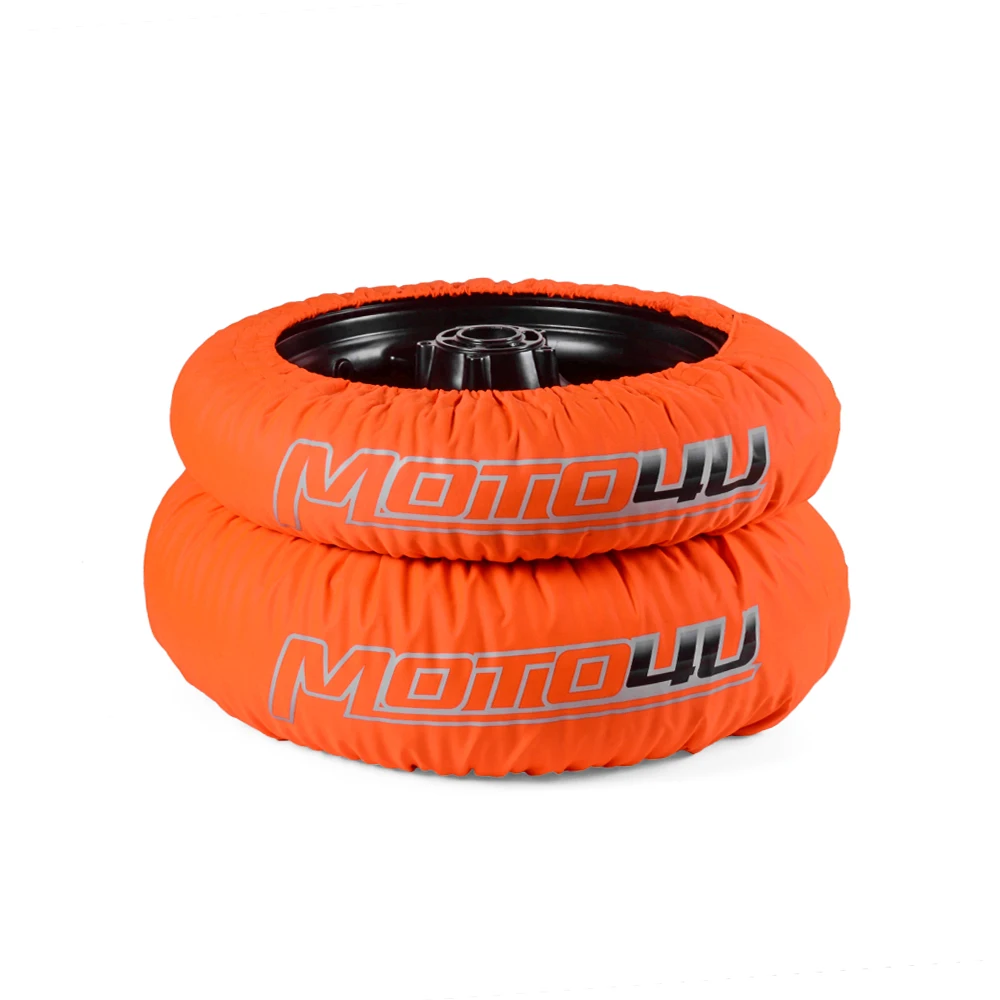 10inch 12inch No Digital Motorcycle Tire Warmer Tyre Heater Blanket Cover Orange With MOTO4U Logo