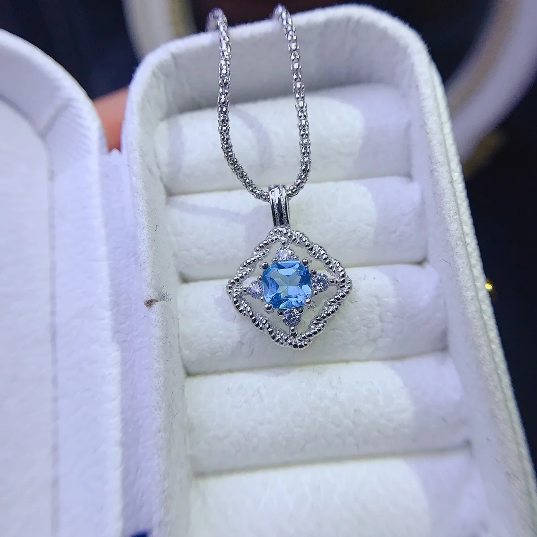 

Sparkling Natural Topaz S925 Pendant Exquisite Sterling Silver Jewelry for Gifting OR Daily Wear Chic Artisan Creation