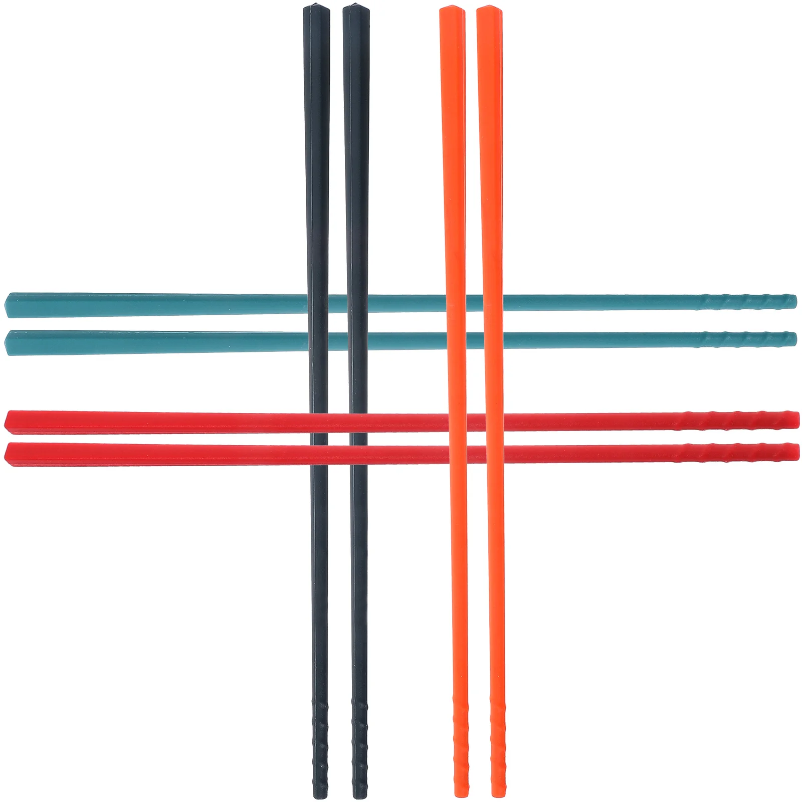 

4 Pairs Silicone Chopsticks Japanese Kitchen Utensils Camping Cutlery Cooking Silverware