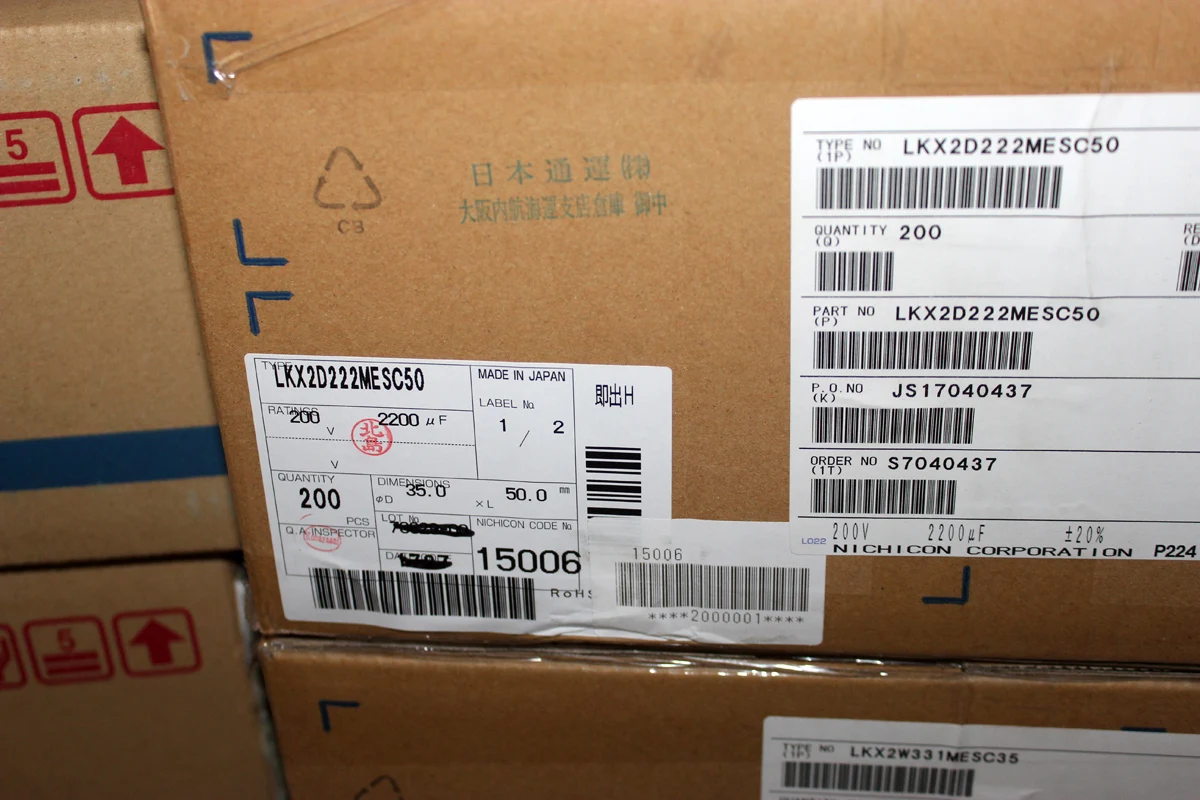 2PCS/10PCS Original Japan NICHICON KX 200V 2200UF tube amplifier high voltage audio electrolytic capacitor FREE SHIPPING