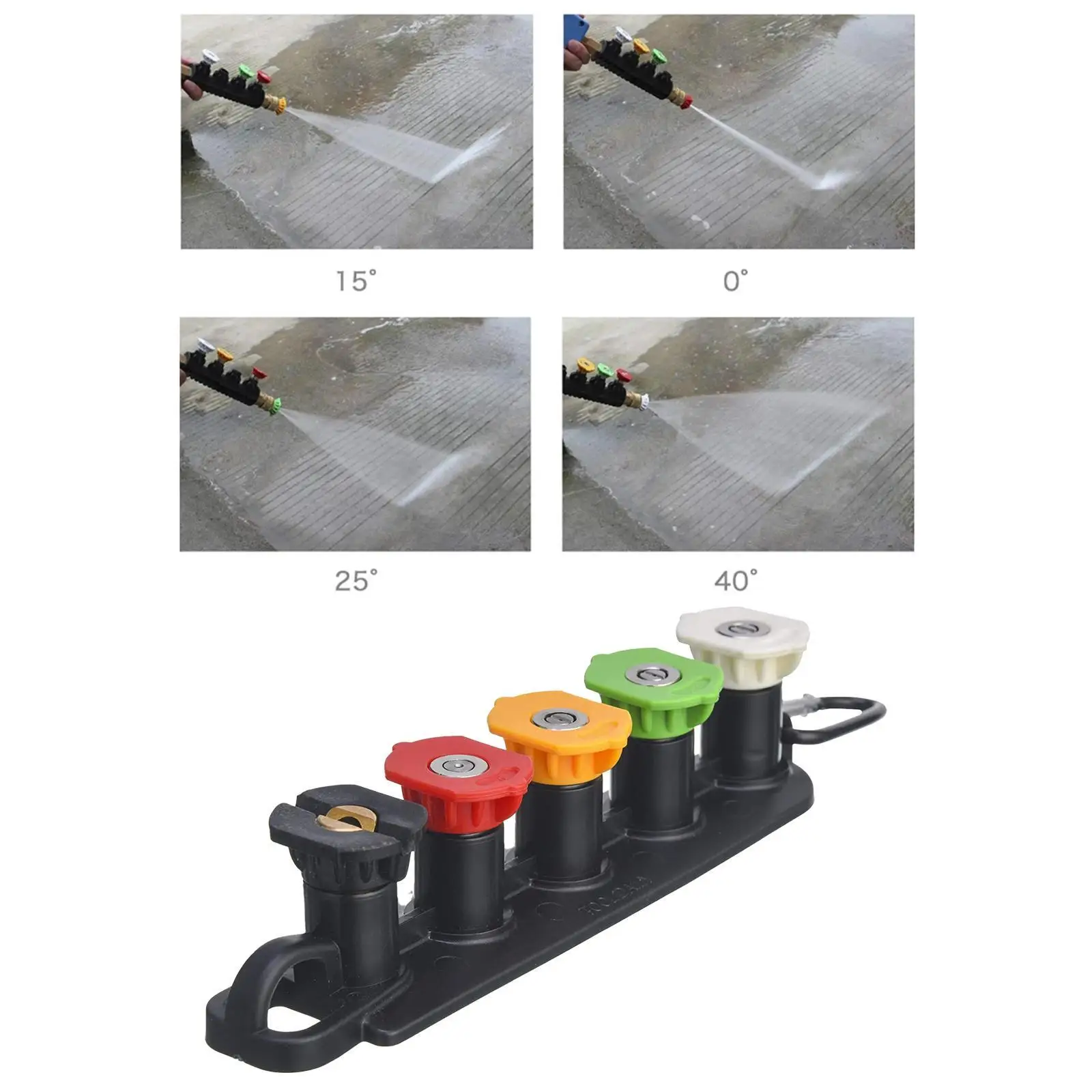 Насадки для мойки высокого давления, аксессуар для очистки, набор распылительных насадок для мойки высокого давления, основание с 7 отверстиями