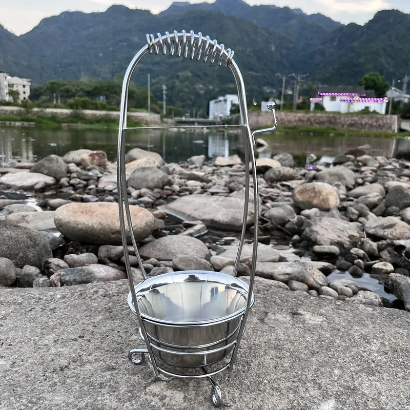 Silver Stainless Steel Hookah Charcoal Basket Coal Holder Cachimba Chicha Shisha Et Smoking Accessoires