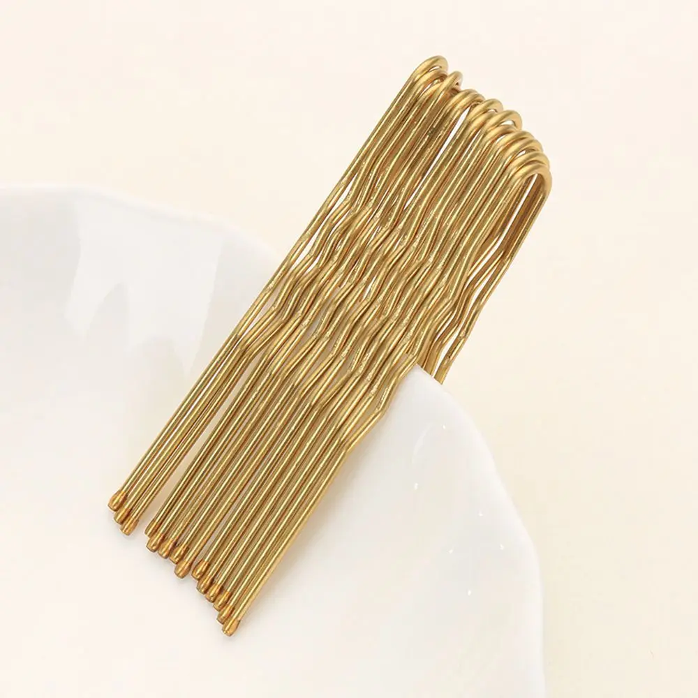 

20PCS Gold Alloy Gifts Headwear Waved Hair Pins U-shaped Barrette Hairclips