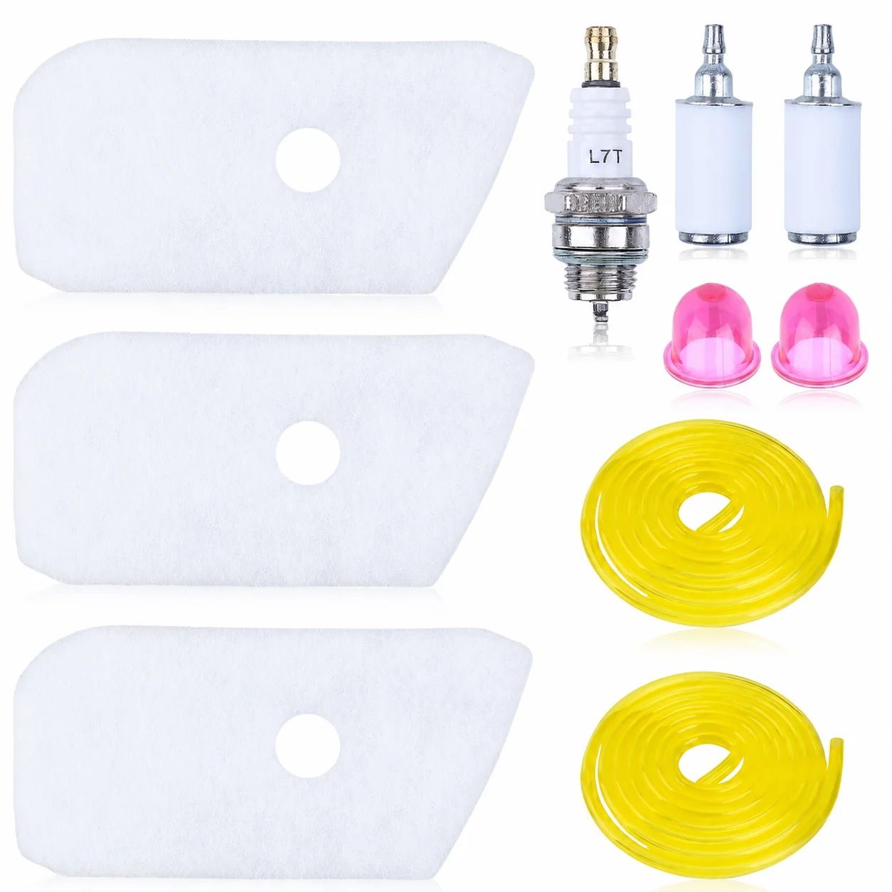 For Husqvarna 128LD 128CD 128L 125L 125E Air Fuel Filter Line Spark Plug Trimmer Weedeater Tune Up Kit Replaces 59933470 128DJX