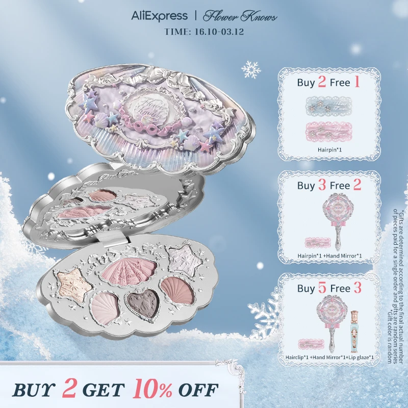 Flower Knows Shell's Jewel Collection 6-Color Makeup Palette