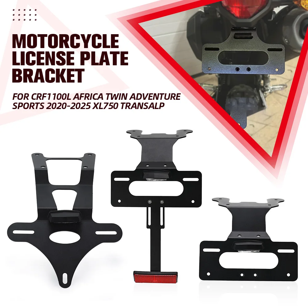 

Motorcycle License Plate Holder Tidy Fender Eliminator For Honda CRF1100L Africa Twin Adventure Sports 2020-2025 XL750 TRANSALP