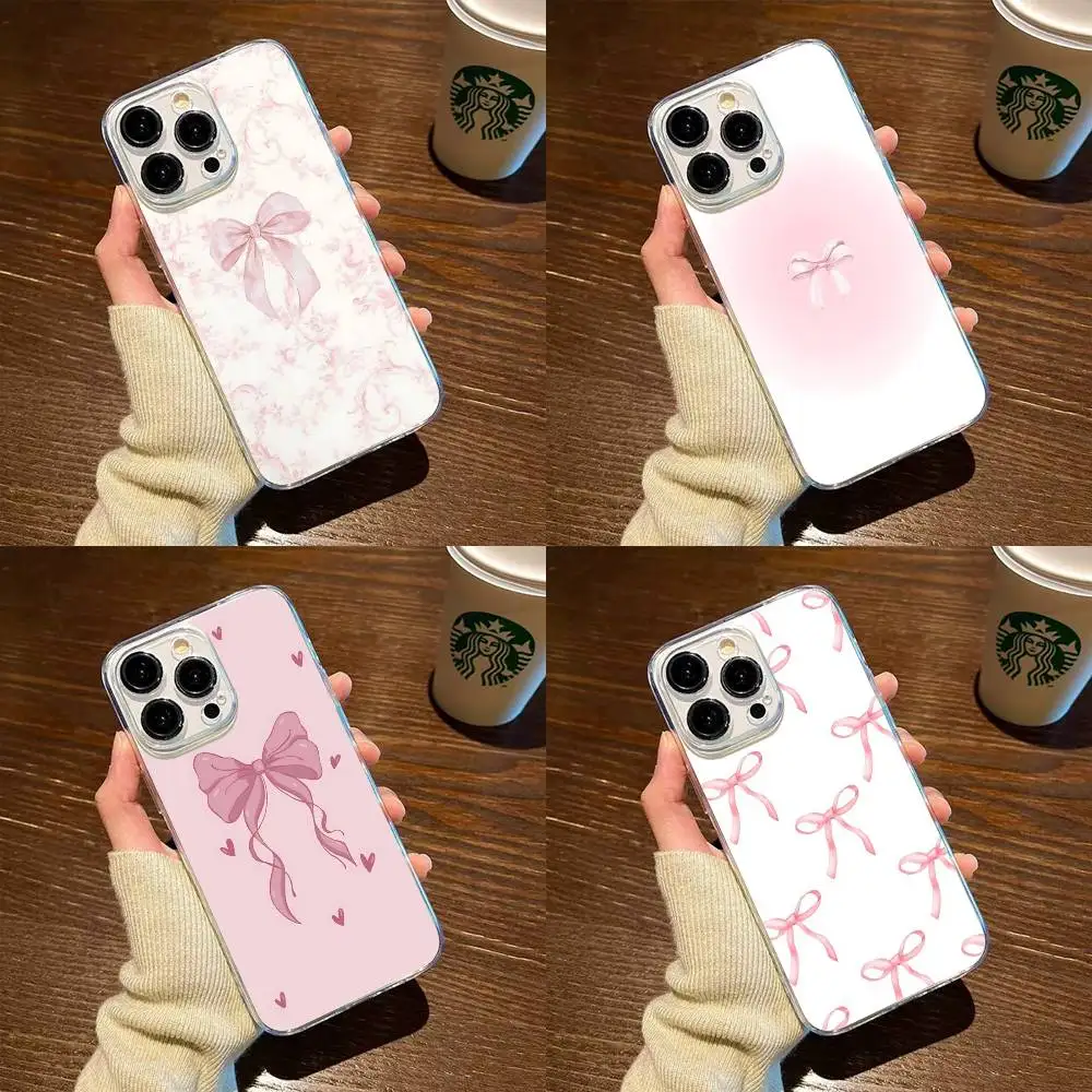 

Bow tie Phone Case For iPhone17,16,15,14,13,12,11 Plus,Pro Max Soft Transparent Cover
