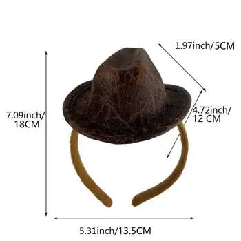 西部牛仔帽髮箍頭飾,女士時尚派對服裝配飾,適合牛仔主題派對 6 最佳銷售 牛仔角色扮演 - №5