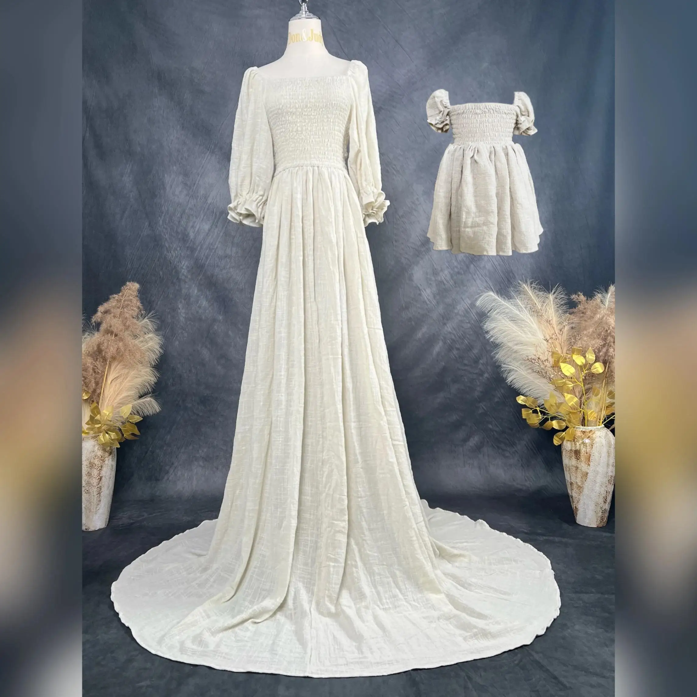 

Платье для беременных для фотосессии, плиссированный шифоновый топ с открытыми плечами, платье с рюшами и разрезом, платье для фотосессии, платье для мамы и дочки