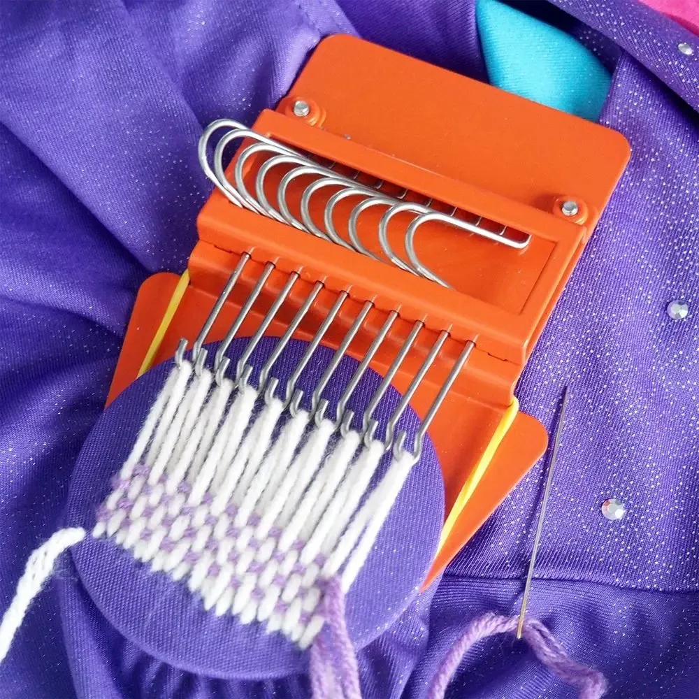 Small Loom Speedweve Type Weave Tool Fun Mending Loom Darning Machine Loom Makes Beautiful Stitching Mending Jeans Clothes