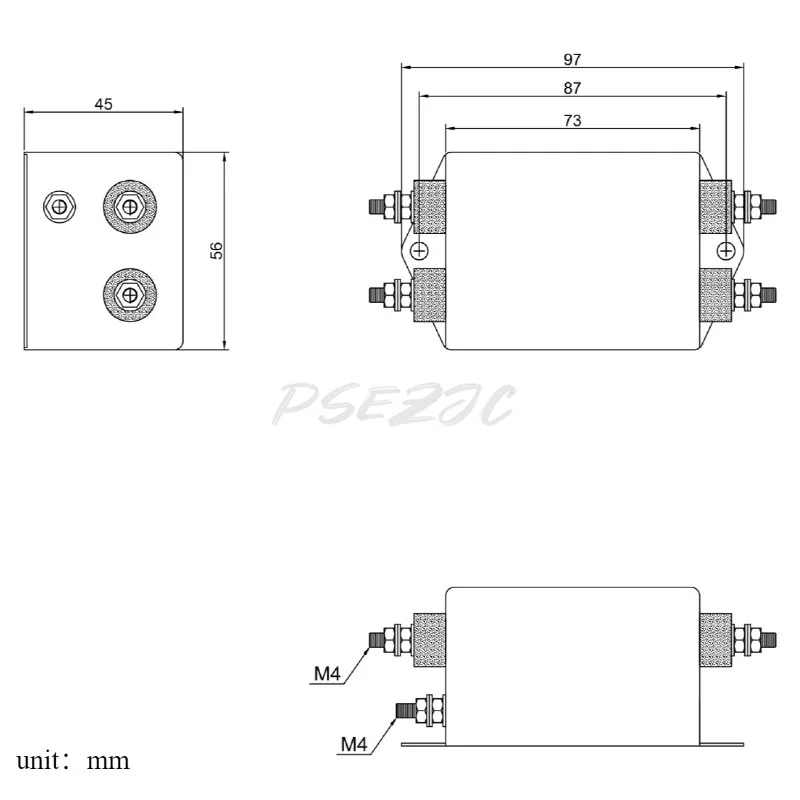 AC Filter PX4EL2-30A-S Dual Stage High-power Power Filter Anti-interference Component